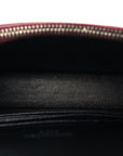 Calfskin Crocodile Embossed Monogram Kate Belt Bag Burgundy
