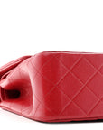Caviar Quilted Jumbo Double Flap Red