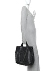 Calfskin Large Trianon Tote Black