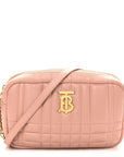 Calfskin Quilted Small Lola Camera Bag Dusty Pink