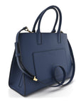 Grained Calfskin Small Frances Tote Navy