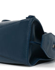 Grained Calfskin Neo Classic Silver Hardware Mini City Petrol Blue