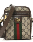 GG Supreme Monogram Web Mini Ophidia Messenger Brown