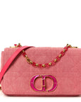 Denim Macrocannage Medium Caro Bag Fuchsia Multicolor