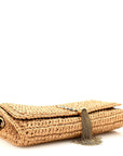 Raffia Monogram Tassel Kate 99 Dark Nude