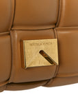 Nappa Maxi Intreccio Padded Cassette Crossbody Bag Caramel