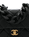 Caviar Quilted Funky Match Mini Flap Black