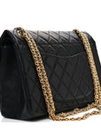 Aged Calfskin Quilted 2.55 Reissue 226 Flap Black