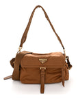 Re-Nylon Medium Explore Shoulder Bag Camel