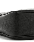 Pebbled Calfskin Small Soho Disco Bag Black