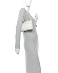 Calfskin Maxi Intrecciato Cassette Pouch On Strap Chalk