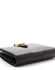 Matte Alligator Bearn Compact Wallet Black