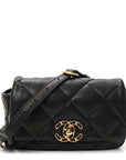 Goatskin Quilted CHNL 19 Waist Bag Black