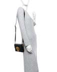 Calfskin Iguana Embossed Mini Lucia Satchel Black