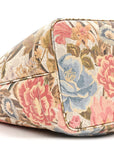 GG Supreme Monogram Water Flora Web Large Ophidia Tote Beige White Multicolor