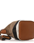 Canvas Mega Check Mini Ashby Tassel Crossbody Saddle Brown