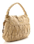 Nappa Matelasse Coffer Hobo Beige