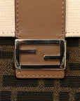 Fabric Jacquard Canvas Vitello Grace Pequin FF 1974 Baguette Belt Pouch Tobacco Moro Grezzo Sand