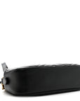 Calfskin Matelasse Small GG Marmont Chain Shoulder Bag Black