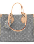 Monogram Denim Onthego MM Washed Grey