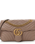 Calfskin Matelasse Small GG Marmont Shoulder Bag Porcelain Rose