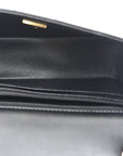Lambskin Quilted Mini Rectangular Flap Black