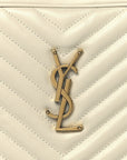 Calfskin Matelasse Monogram Lou Camera Bag Crema Soft