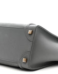 Baby Drummed Calfskin Micro Luggage Kohl