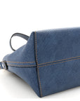 Cuoio Romano Selleria Denim Effect Medium By The Way Soft Boston Bag Blue