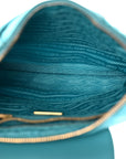 Tessuto Nylon Saffiano Crossbody Bag Turchese