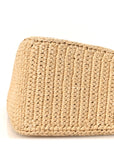Yarn Raffia Effect Crochet Triangle Shoulder Bag Naturale