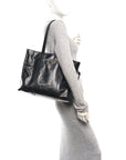 Soft Lux Large Shopping Tote Black