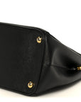 Saffiano Lux Small Galleria Double Zip Tote Black