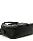 Calfskin Matelasse Mini GG Marmont Chain Shoulder Bag Black