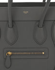 Baby Drummed Calfskin Micro Luggage Kohl