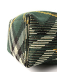 Canvas Knitted Check Mini Peg Duffle Bag Ivy