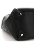 Calfskin Cerf Executive Shopper Tote Black