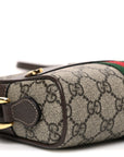 GG Supreme Monogram Web Mini Ophidia Shoulder Bag Brown