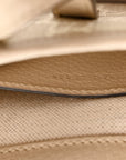 GG Supreme Monogram Textured Dollar Calfskin Mini Jackie 1961 Hobo Beige Mystic White Oatmeal