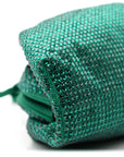 Satin Crystal Embellished The Mini Pouch Emerald