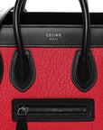 Bullhide Calfskin Nubuck Nano Tri-Color Luggage Bright Red