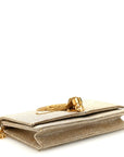 Metallic Canvas Woven Small Classic Monogram Kate Tassel Chain Wallet Gold