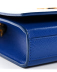 Grain De Poudre Small Classic Monogram Kate Satchel Royal Blue