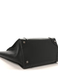 Drummed Calfskin Mini Luggage Black