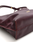 Calfskin Mini Flamenco Knot Clutch Dark Burgundy