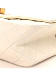 Aged Calfskin Quilted 2.55 Reissue Mini Flap White