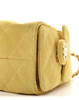 Suede Quilted Mini CHNL 25 Handbag Yellow