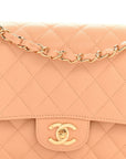 Caviar Quilted Medium Double Flap Beige Clair