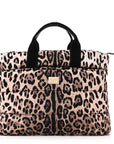 Nylon Leopard Print Changing Bag Brown