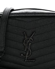 Grain De Poudre Matelasse Monochrome Monogram Mini Lou Camera Bag Black